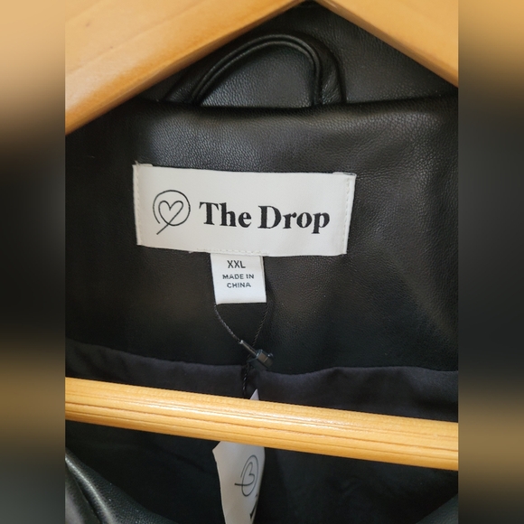 The Drop Junior Faux Leather Moto Jacket Size XXL - Picture 3 of 5